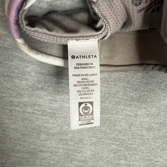 Athleta XS Hyper Focused Bra – Powervita Gray Botanical Print - Picture 6 of 6